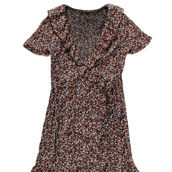 Ditsy Floral Surplus Mini Dress Cowgirl Dress - Size M - Picture 5 of 11